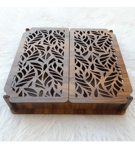 Caja De Madera 6 Divisiones Para Te Dulces Chocolates Cafe Madera