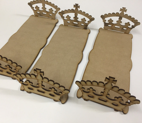 Imagen 5 de 10 de Bandeja Calada Candybar Corona 30x10 Fibrofacil Mdf