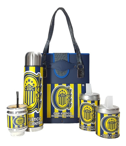 Set Matero Equipo Kit De Mate, Rosario Central, P/g, Marbry