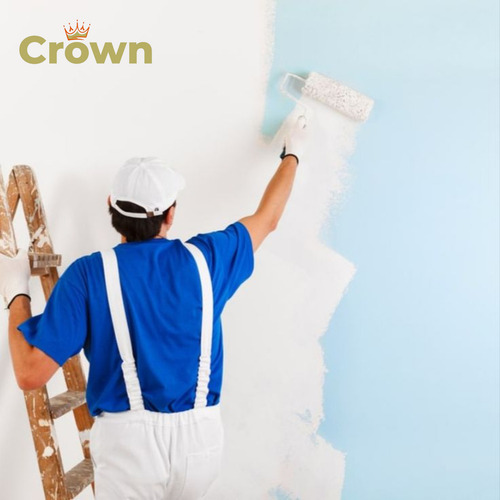 Pintura Latex Interior Exterior Crown Blanca 20kg Mate Acrilico