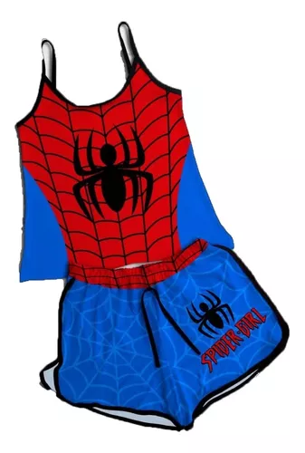 Resplandor Quagga niña Pijama Short Para Dama De Spiderman / Spidergirl Superhéroes