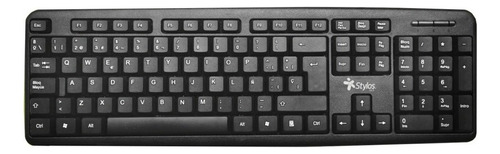 Teclado Stylos Stptec5b Alámbrico 105 Teclas Usb Español Color del teclado Negro