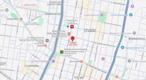 Bodega En Santa María La Ribera, Cdmx. Superficie 373 M2