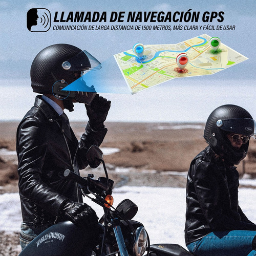 Par Intercomunicadores Para Cascos De Moto V6 Plus Bluetooth