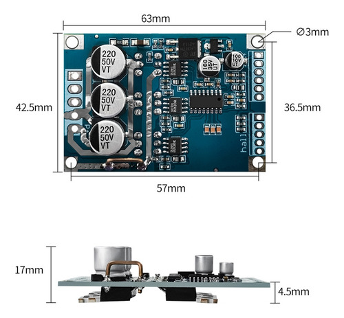 . Módulo De Driver 12v-36v 500w Brushless Motor Driver