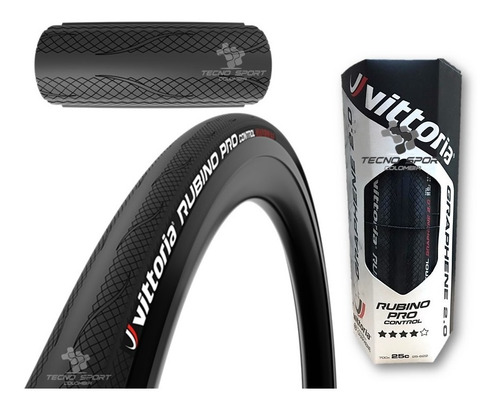 Imagen 1 de 7 de Llanta Bicicleta Ruta 700 X 25 Vittoria Rubino Pro Control