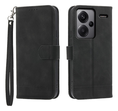 For Redmi Note 13 Pro+ 5g Wallet Credit Card Slot Case+strap