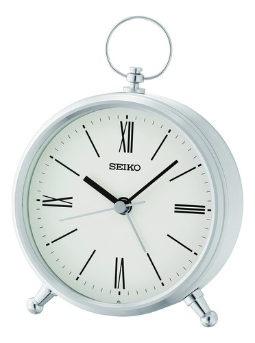 Despertador Seiko Ming Para Dormitorio, Color Plateado