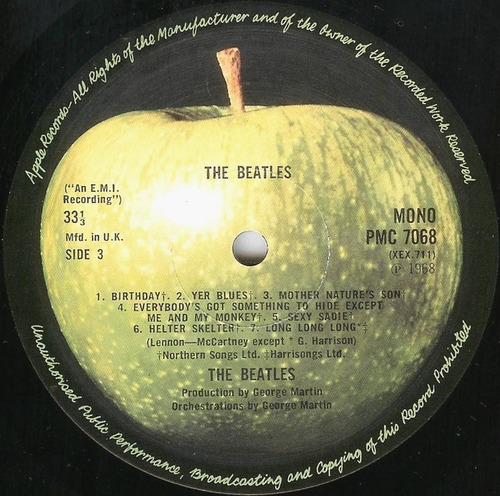 Lp The Beatles White Album Mono 1982 Uk Inglês Bm 1 (Usado)