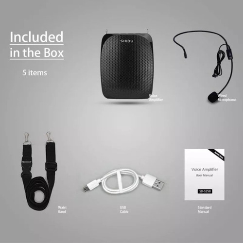 Altavoz De Micrófono Amplificador De Voz Clase Shidu