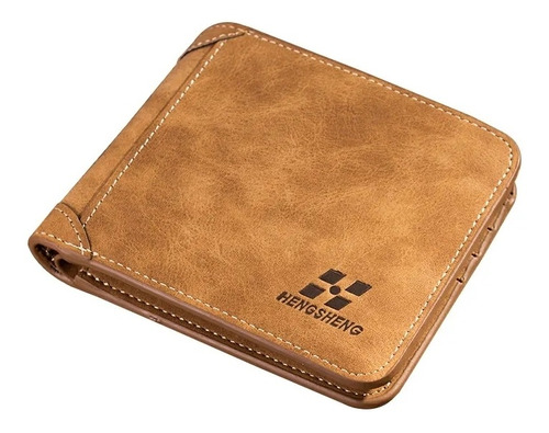 Imagem 1 de 4 de Carteira Masculina Hengsheng Couro Plutônio Horizontal