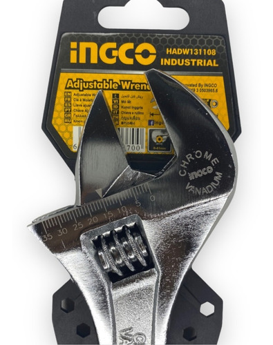 Llave Ajustable Perico Cromada 10 Ingco Hadw131108