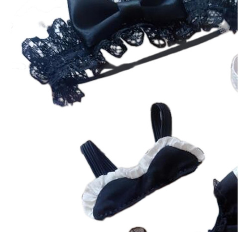 Traje De Mucama De Peluche Con , Accesorios Para Fotos,