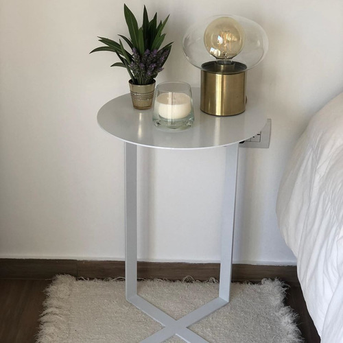 Imagen 3 de 6 de Mesa De Arrime Hierro Premium Oxido Calada 60x40 + Premium
