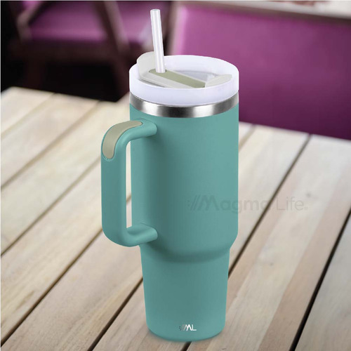 Magma Life Termo de Acero Inoxidable Premium de 1180 ml (40 oz) Mantiene Bebidas Calientes o Frías, Duradero, A Prueba de Fugas, Ideal para Viajes, Oficina y Llevar en el Auto (Aqua)
