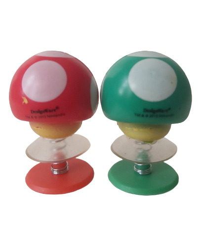 Hongos Mario Bros Figuras Verde Y Rojo Saltarines Nintendo (Usado)