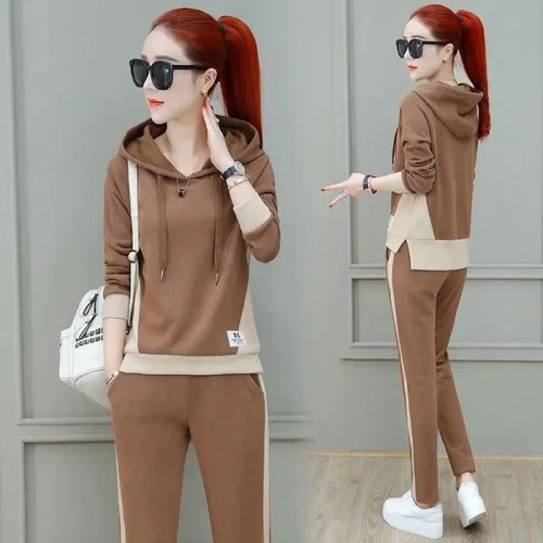Conjunto Casual De Sudadera Con Capucha Y Pantalones Para Mu