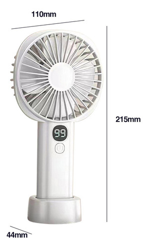 Wpd Ventilador De Mano Recargable 5 Gear Mute Soporte