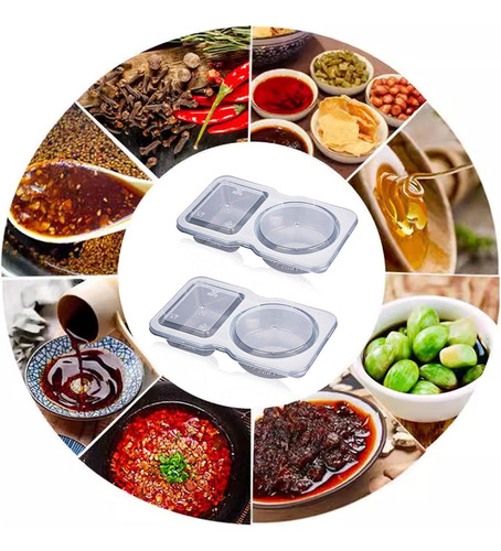 Mini Recipientes Reutilizables Para Aperitivos Con Tapa, Dob