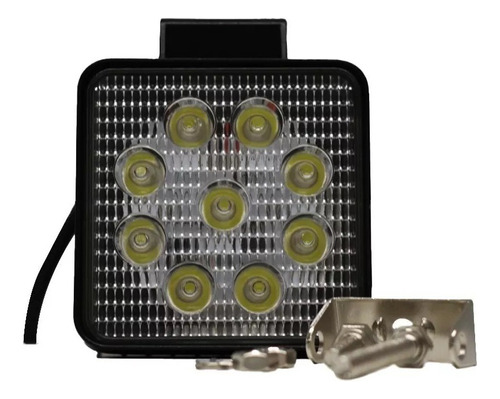 Faro Led 27w 9 Led Cuadrado Disipador Grande Agro Cuatri 4x4