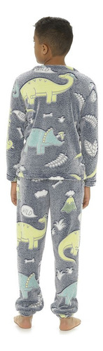 Pijama Invierno Polar Plush Luminoso Infantil Niño Niña