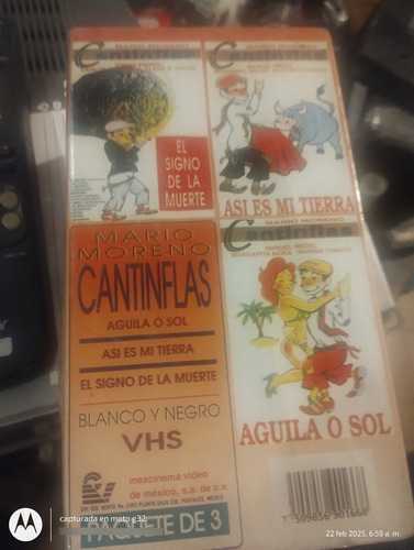 Películas Vhs Clásicas Originales De Cantinflas (Usado)