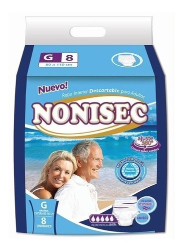 Nonisec Ropa Interior Descartable Talle Grande X 80 Unidades