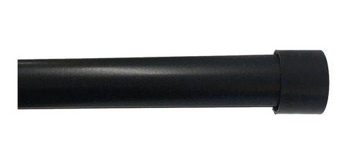 Kit Varão Para Cortina Duplo 19mm/28mm 2,50 Metros Alumínio Cor Preto Fosco