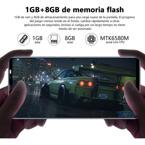 Teléfono Inteligente Android Barato V27 5.45 Pulgadas Ram 1 Gb Y Rom 8 Gb Gris