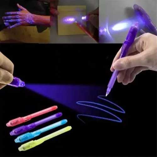 Lapicera Marcador Invisible Con Luz Uv Set X5 Unidades Color Surtido