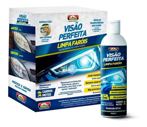 Revitalizador Limpa Farol Proauto - Tira Fosco Amarelado