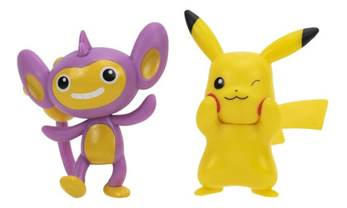 Aipom 4cm + Pikachu 5cm Pokemon Jazwares