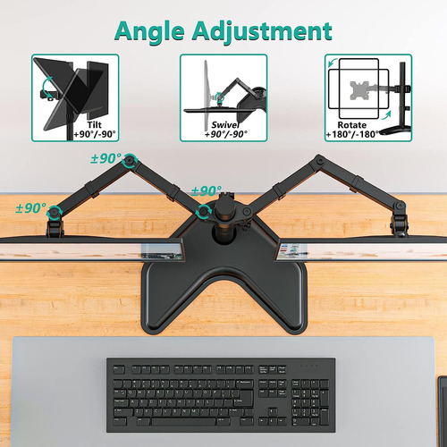 Soporte De Monitor Doble Wali Para Escritorio