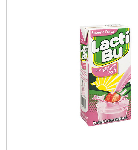 Imagen 3 de 3 de Producto Lacteo Fresa Lacti Bu, 1 L