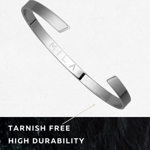 Pulsera De Puño Para Hombres Y Mujeres L Acero Inoxidable, P