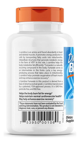 Fumarato De L-carnitina 855 Mg Doctor's Best 60 Cápsulas