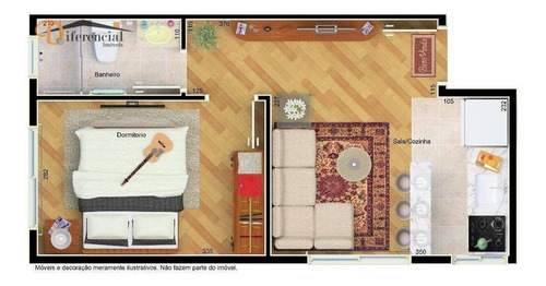 Imagem 2 de 4 de Apartamento À Venda, 25 M² Por R$ 227.100,00 - São Francisco - Curitiba/pr - Ap2178