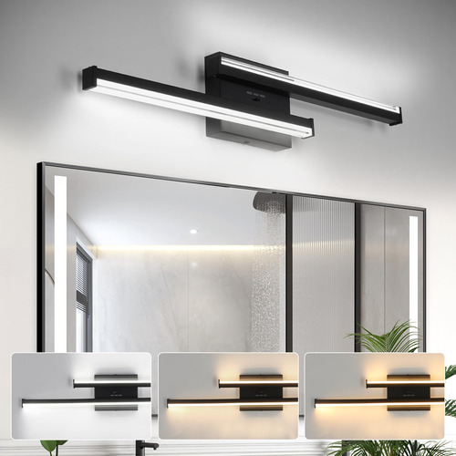 Lámpara De Baño Moderna Led Regulable Sobre Espejo, 60cm