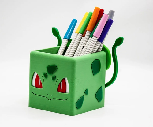 Imagen 6 de 6 de Maceta - Lapicero Pokemon Cuatro Modelos Impresion 3d