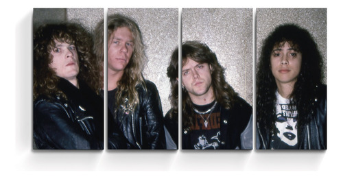 Cuadro Poliptico Grande Metallica Rock Metal Heavy Musica