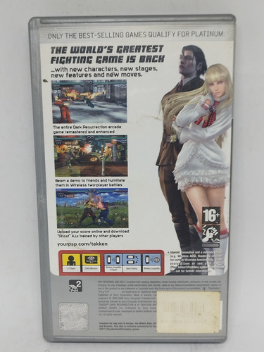 Tekken Dark Resurrection Psp Com Manual Midia Fisica (Usado)