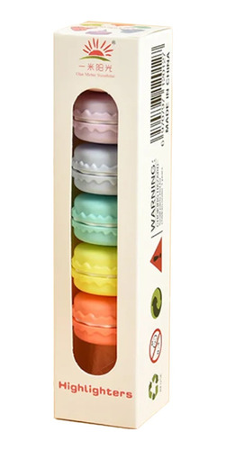 Resaltador Macarron Macarons Pack 6 Resaltadores Encastrable