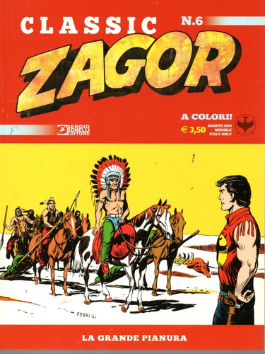 Zagor Classic N° 6 - La Grande Pianura - 84 Páginas - Em Italiano - Sergio Bonelli Editore - Formato 16 X 21 - Capa Mole - 2019 - Bonellihq Cx100 C23