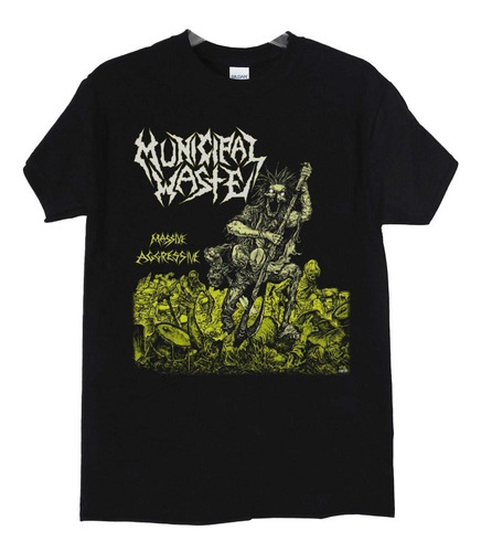 Polera Municipal Waste Massive Aggressive Metal Abominatron