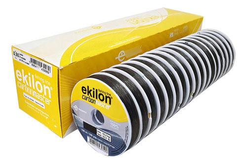 Linha De Pesca Ekilon Carbon Master Fumê Mono 100m 0,35mm