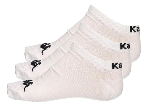 Soquetes Kappa Tripack Authentic Logo Low Blanco Large 0310