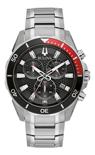 Reloj Bulova Cronografo Cuarzo 100m Hombre 98b344 Boleta