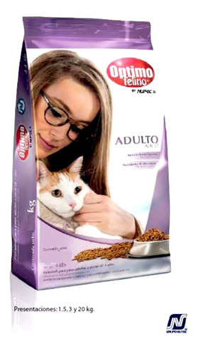 Alimento Optimo Felino para gato adulto sabor mix en bolsa de 1.5kg