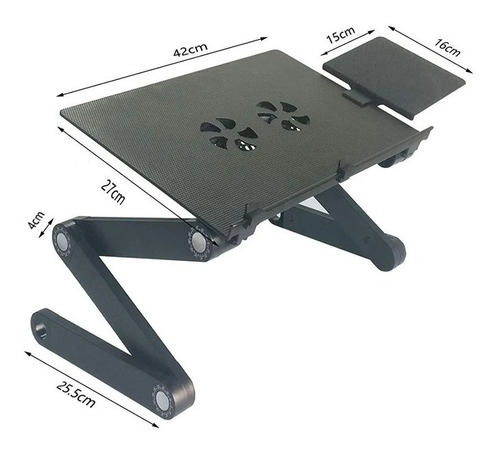 Imagen 3 de 4 de Mesa Ventilador Para Notebook Laptop Table T8