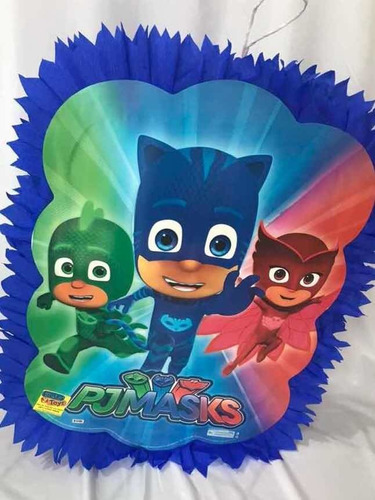 Decoración Piñata Pj Masks Silueta Imagen Fiesta Cumpleaños